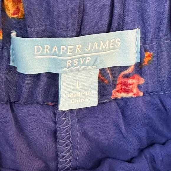 NEW Draper James RSVP Tiered Floral Ruffle Cobalt Blue Midi Skirt, Large - Picture 7 of 12
